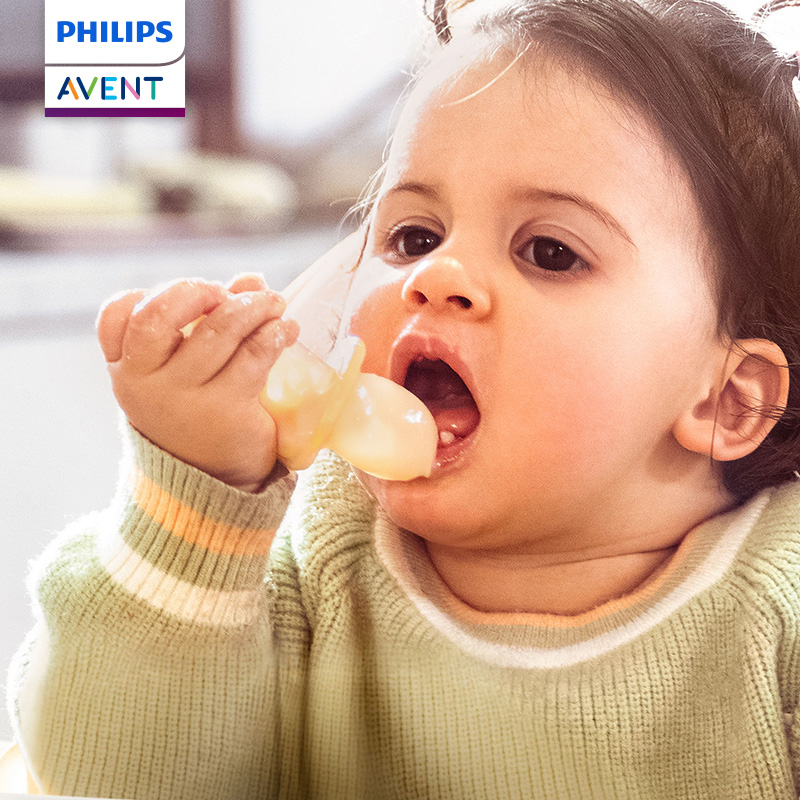 Baby Food Eating - PHILIPS AVENT 실리카겔 보완 식품 스푼