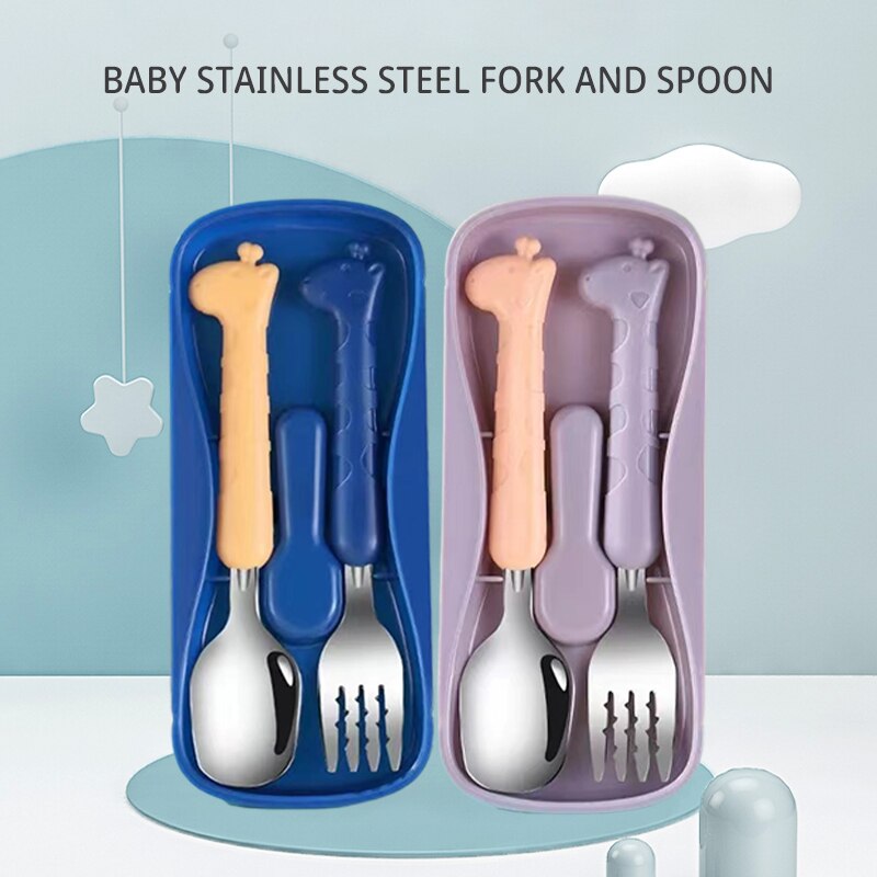 Baby Food Eating - 2PCS어린이 식기류 304 식품 등급 스테인레스