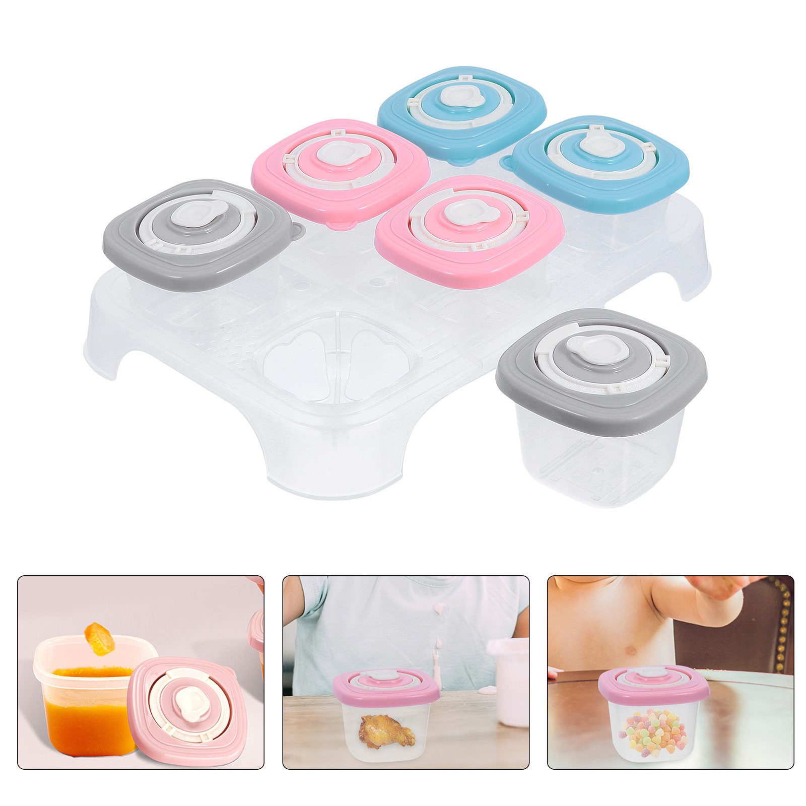 Baby Food Home - 1 세트 이유식 보관 상자 블록
