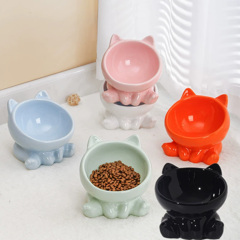Baby Food Cat - 세라믹 고양이 강아지 밥그릇 높이 조절