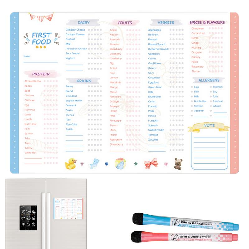 Baby Food Journal - 재사용 가능한 첫 번째 음식 추적기,