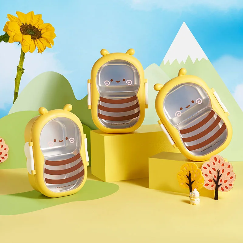 Baby Food Options - 학생용 휴대용 도시락 상자, 귀여운 꿀벌