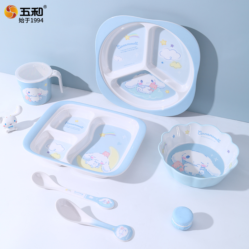 Baby Food Eating - 산리오 식기류 화상 방지 그릇 받침
