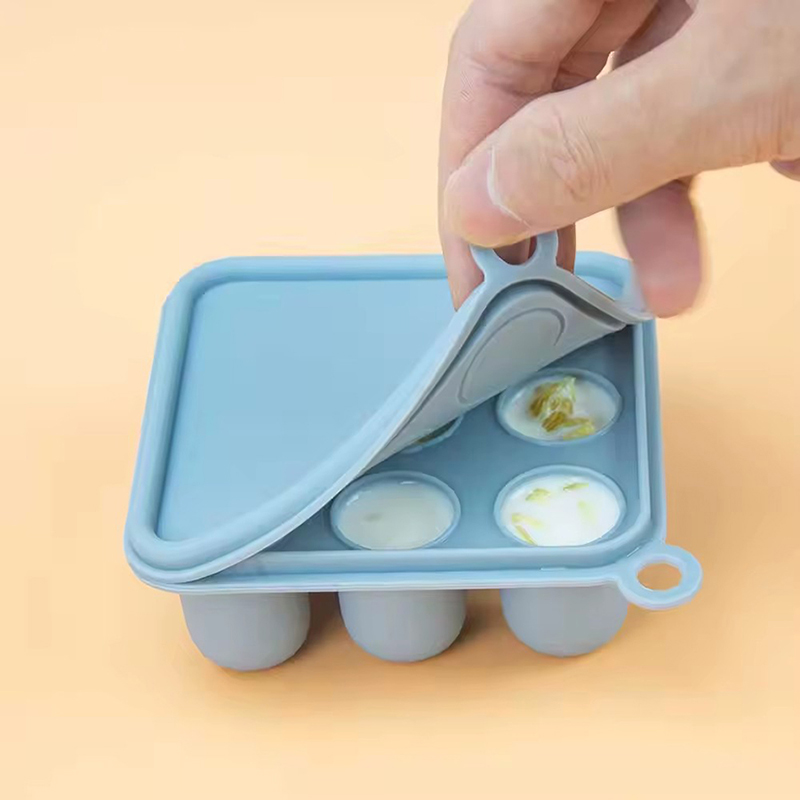 Baby Food Options - 실리콘 이유식 냉동 트레이 뚜껑 포함