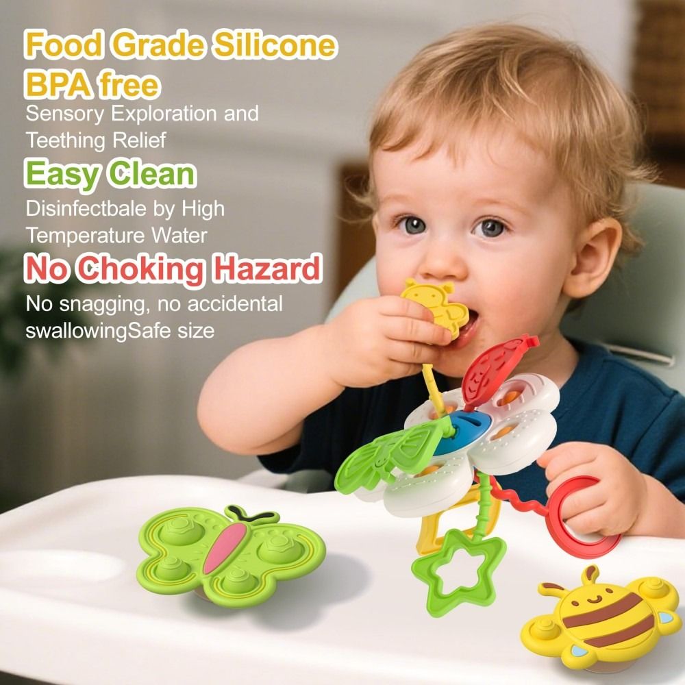 식품 등급 아기 감각 발달 장난감 부드러운 실리콘 트럼 - Baby Food For Travelling 리뷰 및 가격
