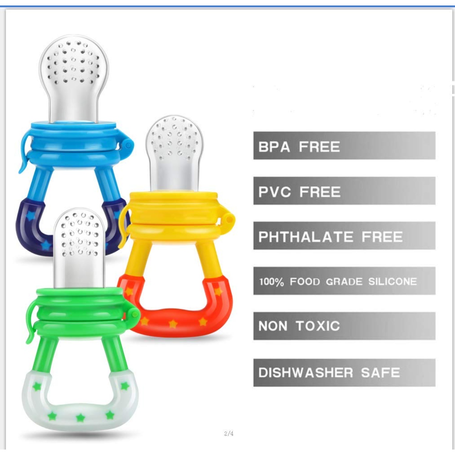 아기 과일 음식 피더/젖꼭지 식품 등급 실리콘 BPA  - Baby Food Product 리뷰 및 가격