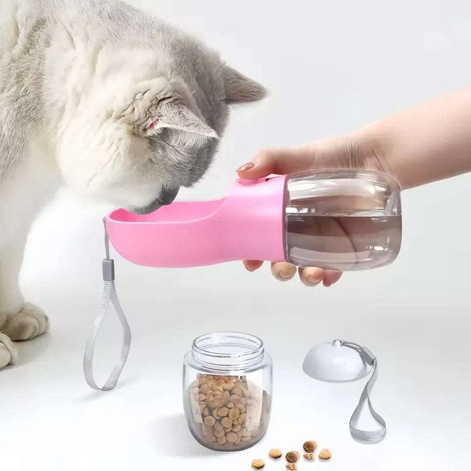휴대용 2-in-1 강아지 고양이 물병과 사료 보관 용 - Baby Food Cat 리뷰 및 가격