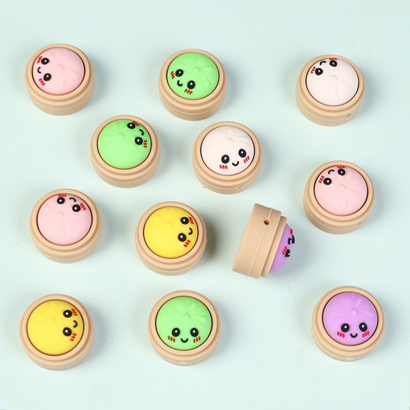 20pcs 새로운 3D 실리콘 비즈 식품 등급 만화 초 - Baby Food Home 리뷰 및 가격