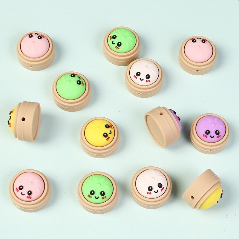 20pcs 새로운 3D 실리콘 비즈 식품 등급 만화 초 - Baby Food Home 리뷰 및 가격