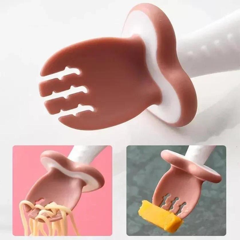 아기 숟가락 포크 실리콘 어린이 식기 세트 먹이 아기  - Baby Food Utensil 리뷰 및 가격