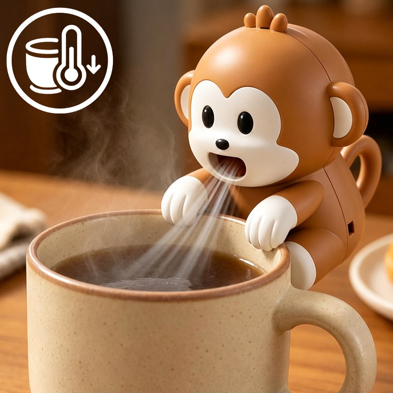 휴대용 원숭이 모양 음식 냉각 팬 USB 충전식 3단  - Baby Food For Travelling 리뷰 및 가격