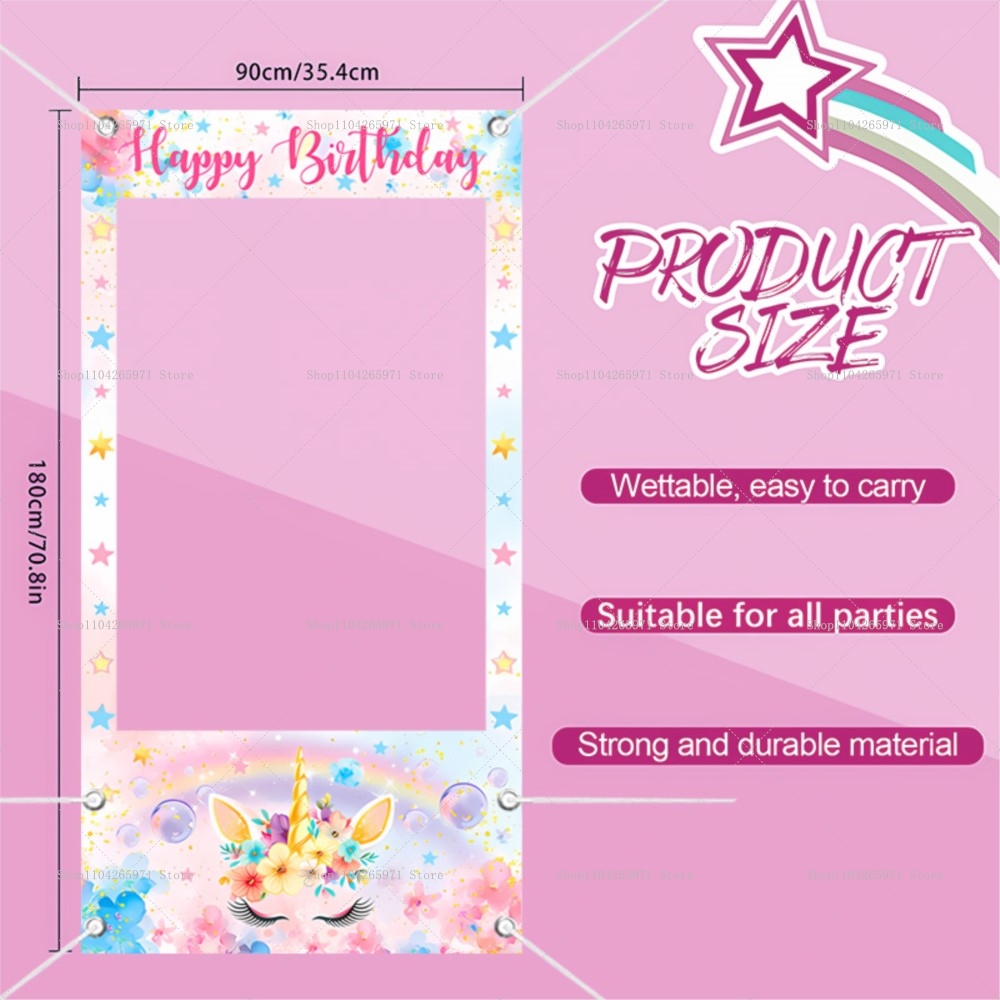 유니콘 테마 사진 부스 프레임 소품 소녀 신생아 1 생 - Baby Food Newborn 리뷰 및 가격