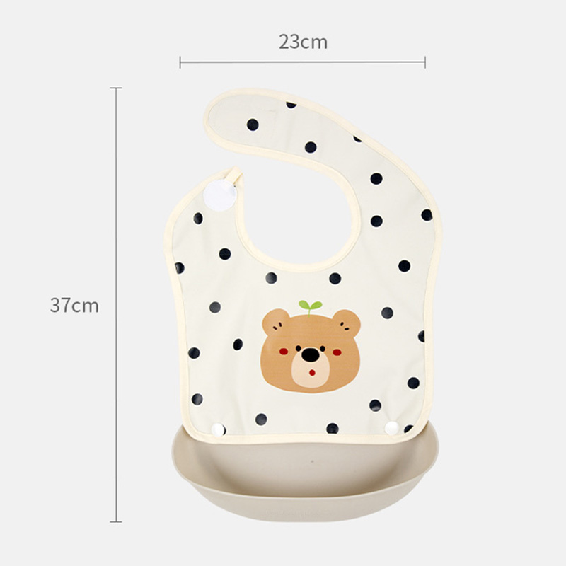 아기 탈부착 가능한 방수 턱받이, 분리형 실리콘 포켓이 - Baby Food Apron 리뷰 및 가격