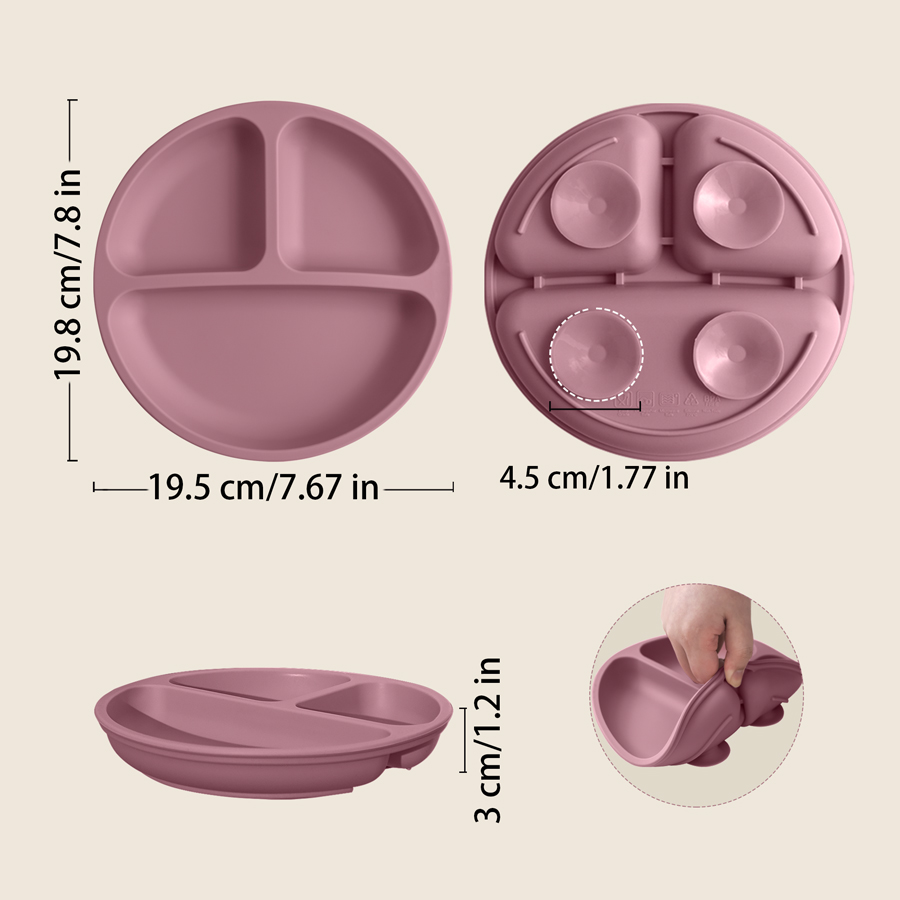 1PCS 아기 빨판 실리콘 식사 접시 BPA 무료 어린 - Baby Food Product 리뷰 및 가격