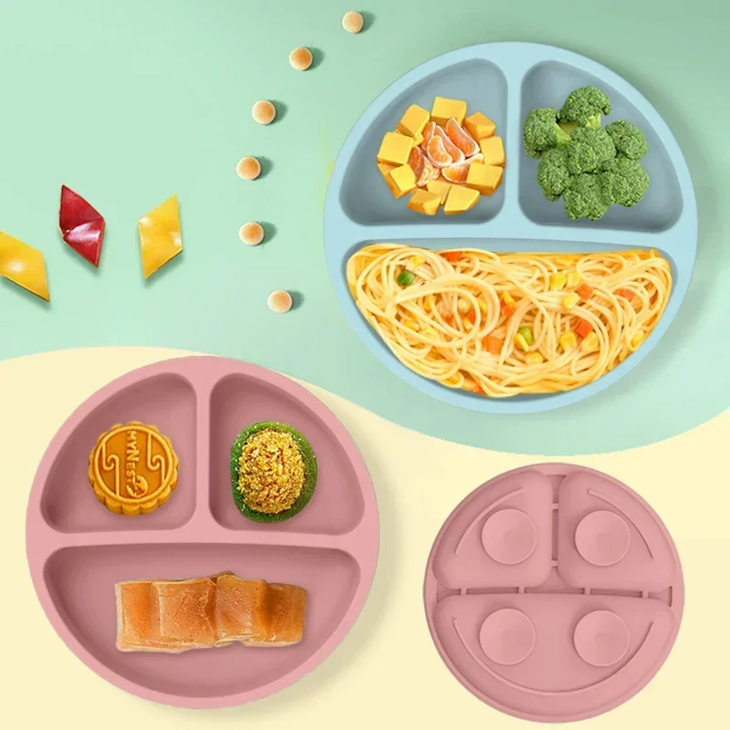 식품 학년 실리콘 어린이 접시 세트 아기 먹이 그릇 흡 - Baby Food Product 리뷰 및 가격