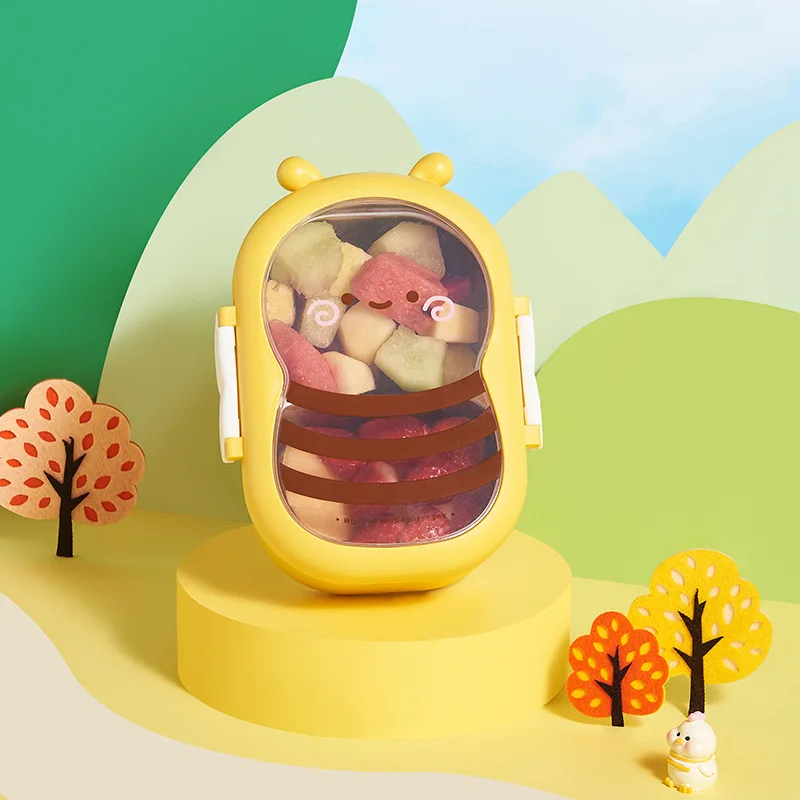 학생용 휴대용 도시락 상자, 귀여운 꿀벌 도시락 상자, - Baby Food Options 리뷰 및 가격