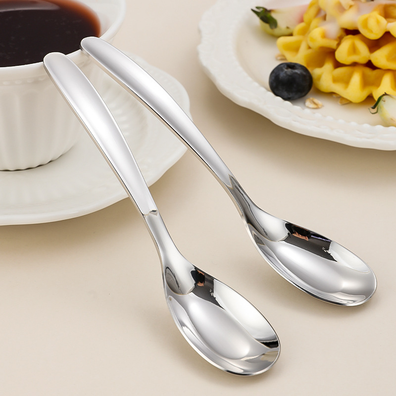 두꺼운 평평한 바닥 316 스테인레스 스틸 스푼 아기  - Baby Food Eating 리뷰 및 가격