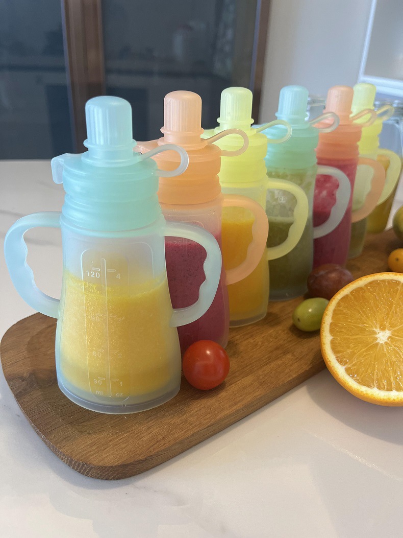 새로운 재사용 가능 실리콘 모유 저장팩, 누수 방지 흡 - Baby Food Options 리뷰 및 가격