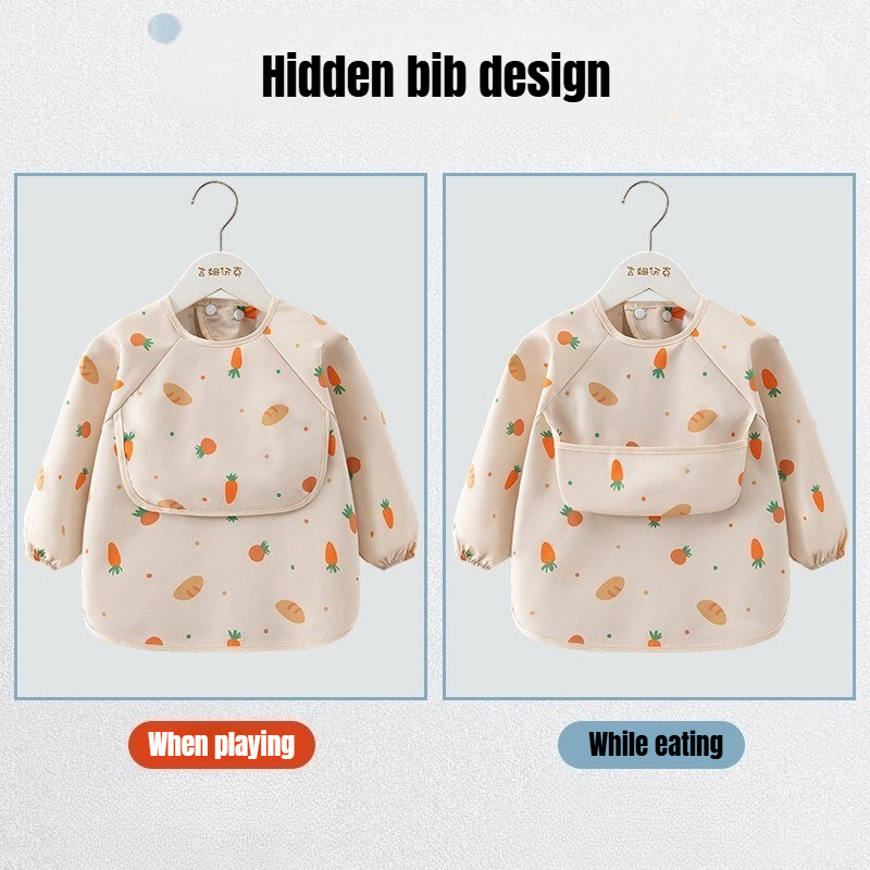1PC 아동용 방수 긴팔 턱받이, 밥주머니가 있는 수유 - Baby Food Apron 리뷰 및 가격