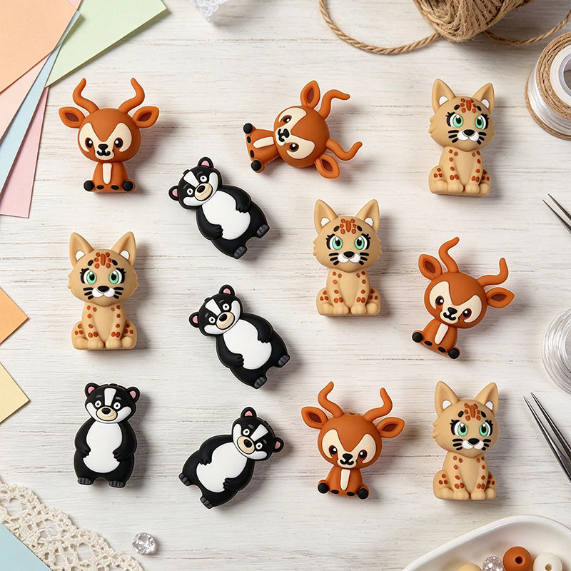 20Pcs 새로운 3D 실리콘 비즈 쥬얼리 만들기위한  - Baby Food Home 리뷰 및 가격