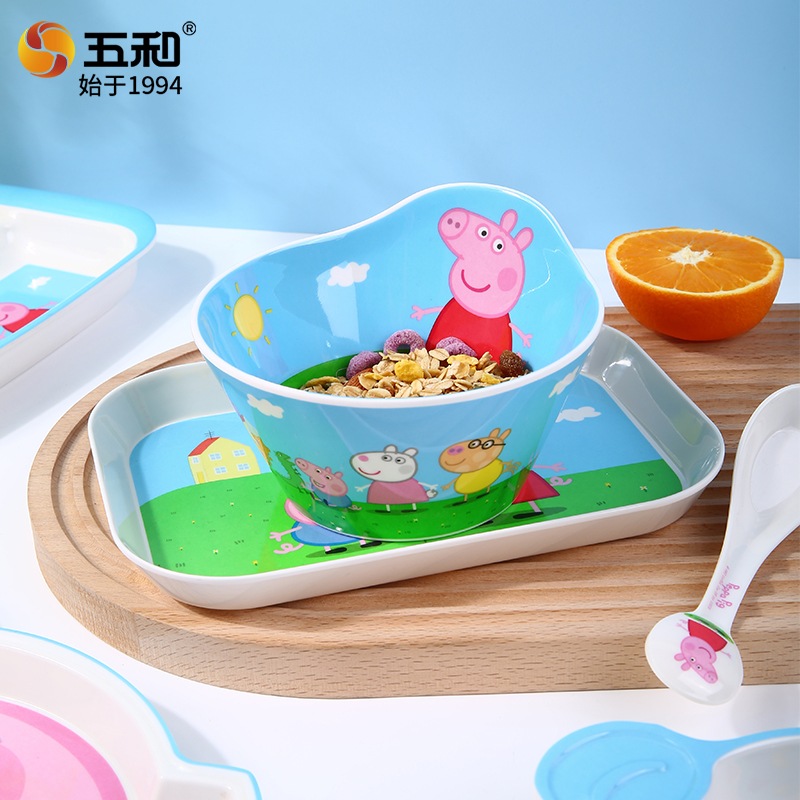페파피그 식기 만화 샐러드 그릇 낙하 방지 식판 컵 스 - Baby Food Eating 리뷰 및 가격