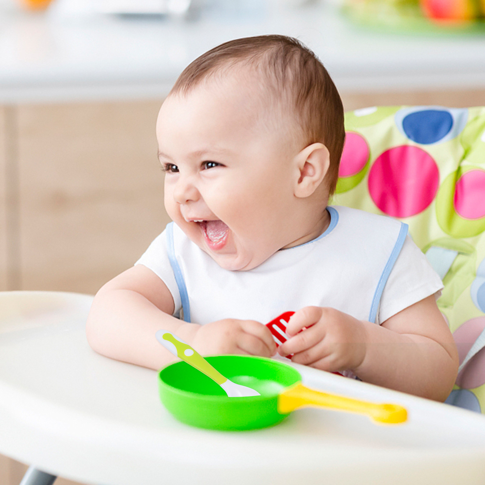 1세트 아기용 스푼 포크 세트 고품질 식품 등급 실리콘 - Baby Food Utensil 리뷰 및 가격