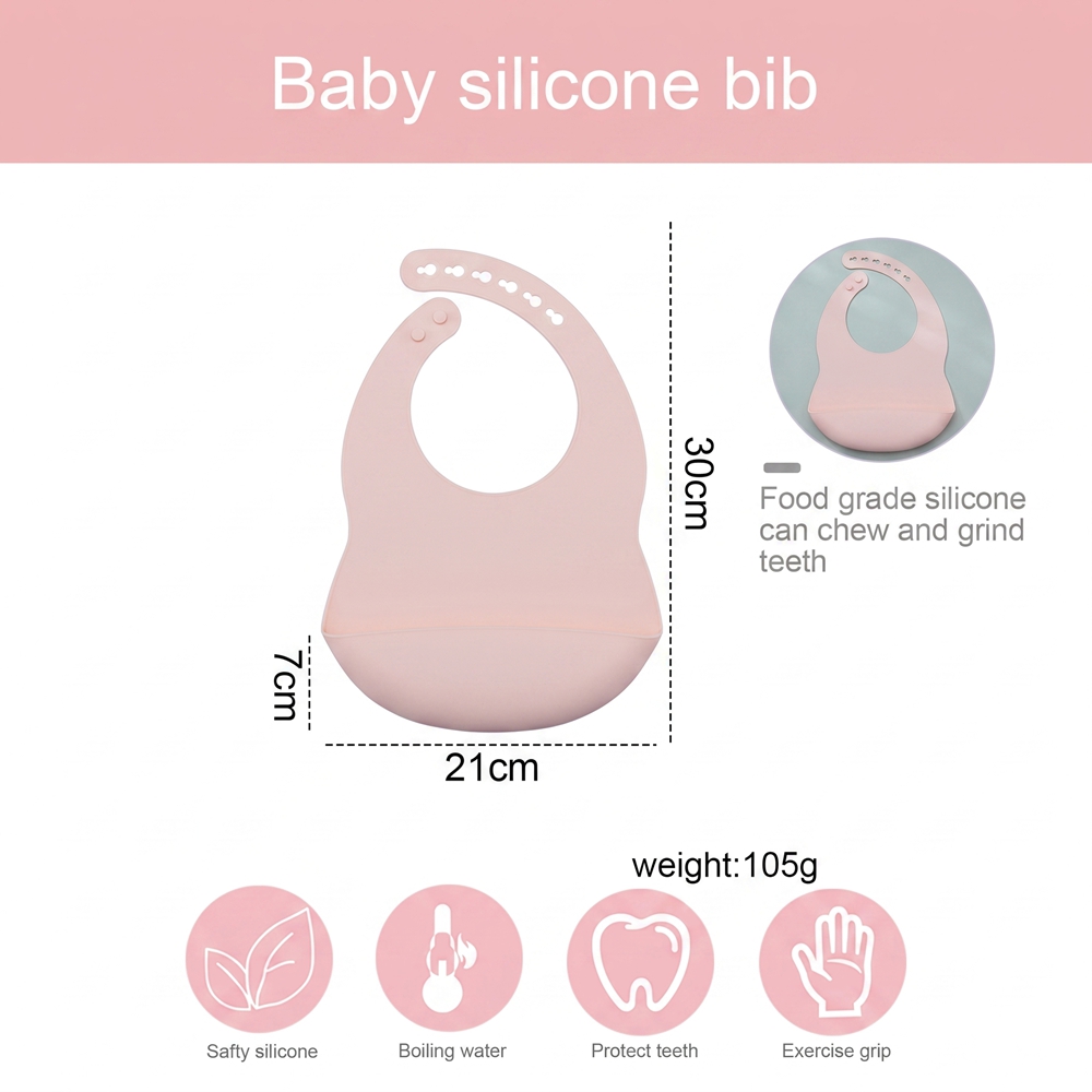 1pc 조정 가능한 아기 실리콘 턱받이 멀티 컬러 식품 - Baby Food Newborn 리뷰 및 가격